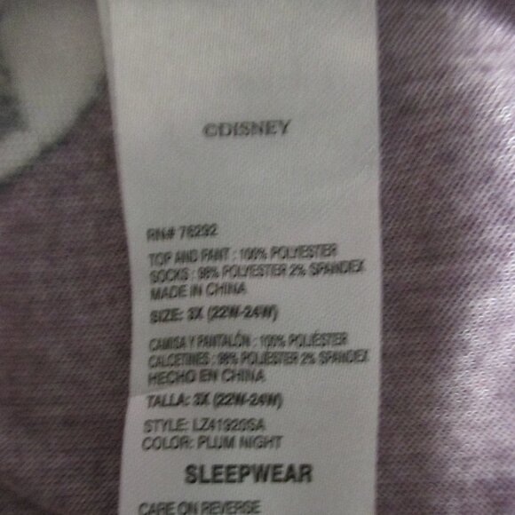 Disney pajama bottoms Jack Skellington deep purple, soft & stretchy size 3x - Picture 2 of 5